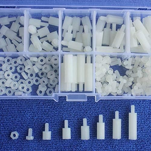Завртки од 180 парчиња/многу женски машки најлон -најлонски растојанија колони за матични плочи за фиксирани пластични завртки за
