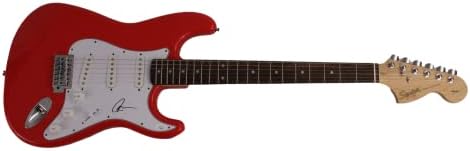 Actionо asонас потпиша автограм со целосна големина тркачки автомобил Црвен Fender Stratocaster Electric Guitar со автентикација на Jamesејмс
