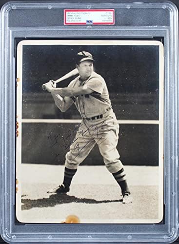 Red Sox Jimmie Foxx потпиша 8х10 Georgeорџ Бурк Тип 1 Фото ПСА плоча - Автограмирани фотографии од MLB