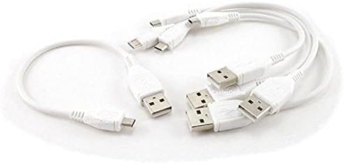 CablesOnline 5-Пакет 6 инчен USB 2.0 А-Тип Машки На Микро-Б Машки Полнење &засилувач; Синхронизација Кабел, Бела