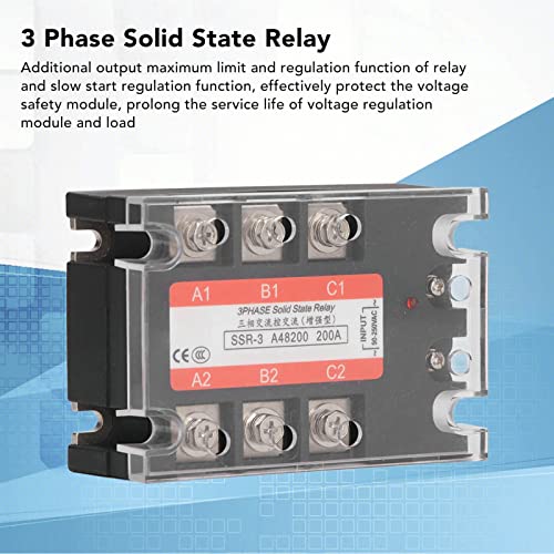 3 фази со цврста состојба на индустриски системи SSR SSR Regulator Solid State Relay 200A AC до AC 480V за CNC машина