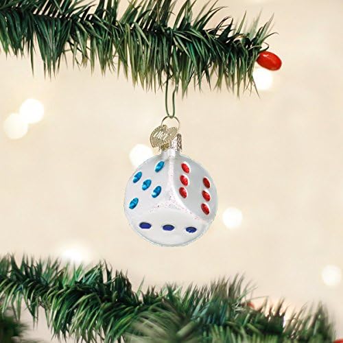 Стариот свет Божиќ Вегас Бебе стакло разнесени украси за новогодишна елка, коцки