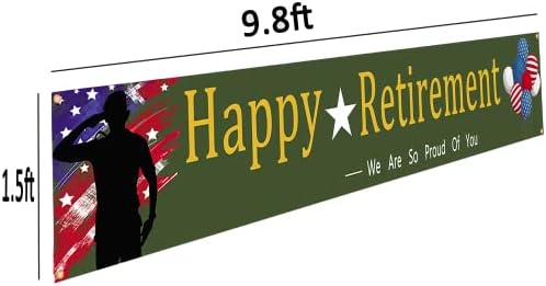 Американско знаме патриотски војник среќен пензиониран банер, воена армија/морнарица/воздухопловни сили/морски корпус за пензионирање