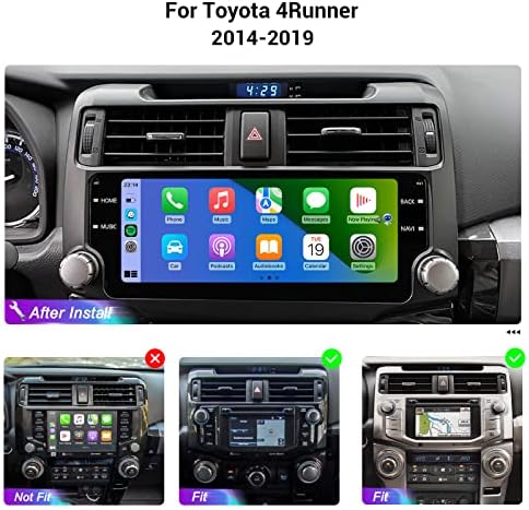 Roadanvi 10.25 Андроид Автомобил Стерео за Toyota 4Runner 2014 2015 2017 2018 2019 Безжичен Apple Carplay Android Auto 8G+128g