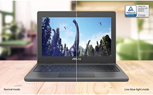 ASUS Студентски Лаптоп, 12 инчен IPS АНТИ-Отсјај HD Дисплеј За Нега На Очи, Intel Celeron N4500, Издржливост На Воено Одделение,