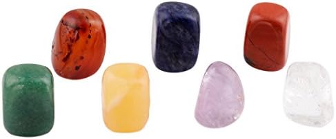 Sunyik неправилна 7 чакра камен постави палми камен загрижени камења лековити кристали од 7