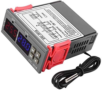 Контролер на температура на биенака, STC-3018 Термостат на сензорот за дигитален контролер на температурата со должина на кабелот NTC