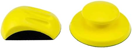 Комплет мевутал Од 2 5 Инчи Жолта + Црна Тркалезна И Во Форма На Глувче Рачно Брусење Блокови Полирање Плоча Отпорна На Абење Сунѓерска