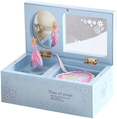 Рутавм Музички накит кутија слатка музичка накит кутија за девојки 8-12 балерина часовници вртење музичка кутија подарок музички кутии за