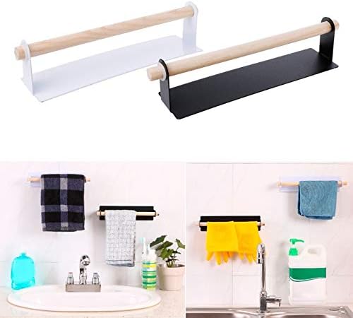 SLSFJLKJ лавици за пешкири кујна самолеплива држач за ролна хартија wallид монтирање на тоалетна хартија држач за складирање на пешкири