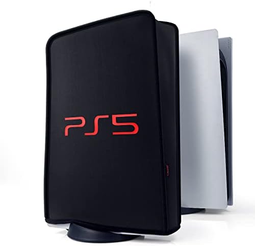 Покривот за прашина се вклопува за PS5, растителна ракав за меки постави, капакот за перење против гребење за PS5 диск и дигитална