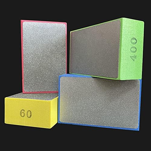 4 парчиња блокови за пескарење со дијаманти, влошки за полирање на дијаманти за камен, пескачки блокови полирање на влошки за камена керамичка