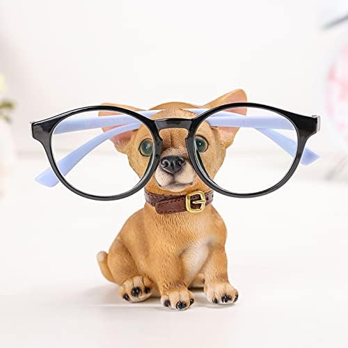 Woniu забавно слатко животно кучиња држач за очила на кучиња смола смешни очила очила за сонце приказ на решетката домашна канцеларија декоративни додатоци за очила