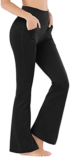 Провери подигање јога панталони за жени со високи половини фустани пантолони од распрскувачки хеланки за вежбање, панталони за обична работа