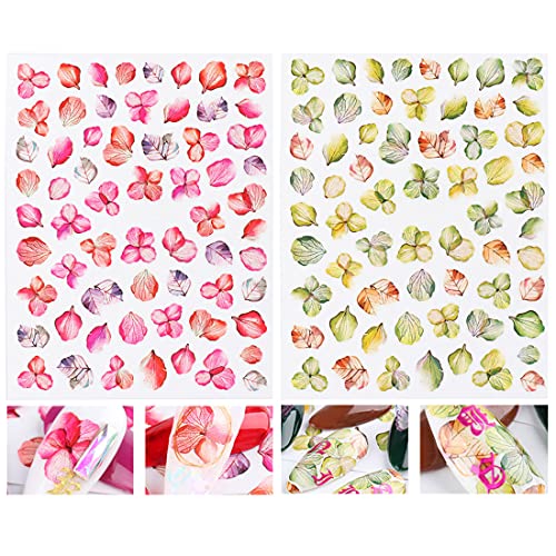 ВОКОТО 11 Листови налепници за нокти цвеќиња налепници за нокти налепници за уметност за нокти самолепливи 3д Налепници ЗА Уметност За Нокти