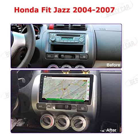 Бестикар 9 Андроид Автомобил Стерео Радио За Хонда Фит Џез 2002-2007 Л Окта Јадро Андроид 10.0 HD Touchscreen Headunit поддржува