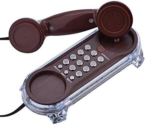 DIYEINI 1PC Flash Antique телефони, старомоден висечки телефон, wallид на повикувач монтиран со сино задно осветлување