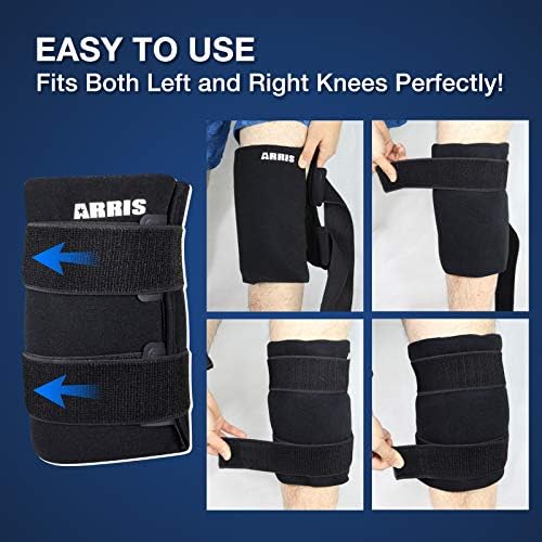 Arris Големото колено мраз пакување завиткано околу целото колено по операцијата 2 пакет, олеснување на болката во коленото за закрепнување