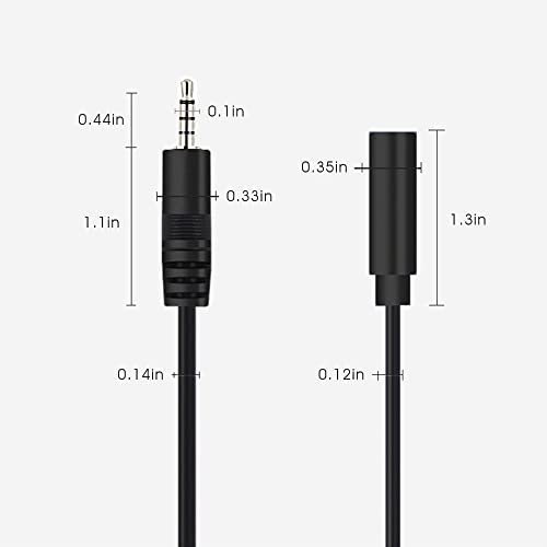 Замена 3,5 mm TRRS стерео машки и женски приклучок до голи жица отворен крај аудио кабел 3.3ft за слушалки за слушалки за слушалки за