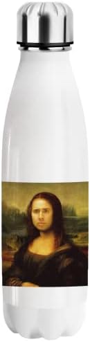Никола Кејџ како Подарок за шише со вода за вода Мона Лиза, смешно шише од не'рѓосувачки челик