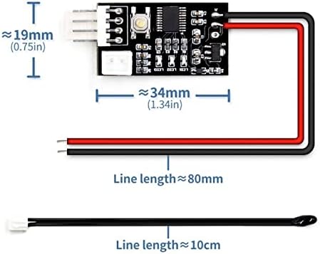 VHM-802 12V PWM 4 Гувернер за контрола на брзината на температурата на жицата со работен опсег од 8-18V за вентилаторот за компјутер