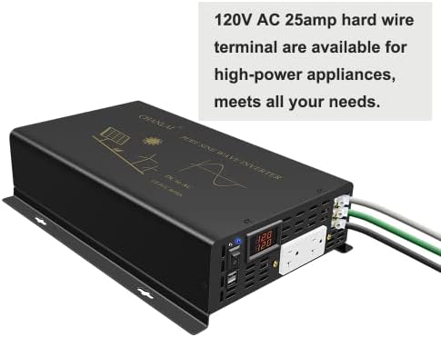 Chanlai 3000W DC 12V до AC 110V 120V чист синусен бран инвертер врв 6000w надвор од мрежната инвертер за соларна енергија со USB порта