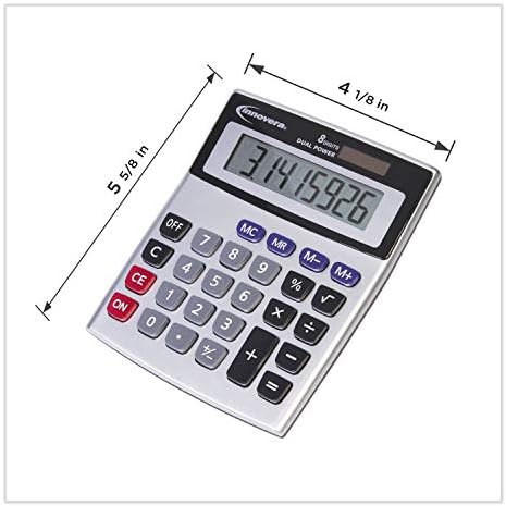 Innovera 15927 Преносен калкулатор Minidesk, 8-цифрен ЛЦД