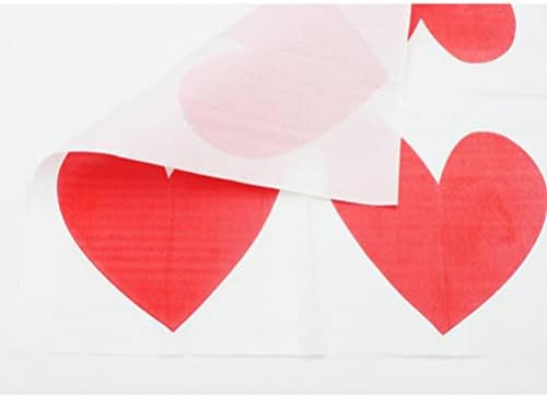 Амосфун свадба декор 40 парчиња црвено срце Loveубов салфетки пијалоци салфетки за свадба роденден вечера за вечера Ден на вinesубените