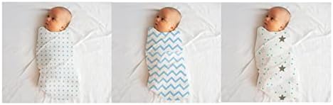 ќебиња од муслин, бебиња за бебиња за новородени, бебе кои примаат ќебиња унисекс, меки, топло и пријатно бебешки ќебиња од 3, големина 47