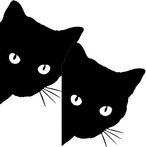 Џинјундуосп Рефлектирачки Цртан Филм Мачка Прекрасна Мачка Милениче Мачка Ѕиркање Налепница за Автомобил Налепница Од 5,5 инчи За Налепници За