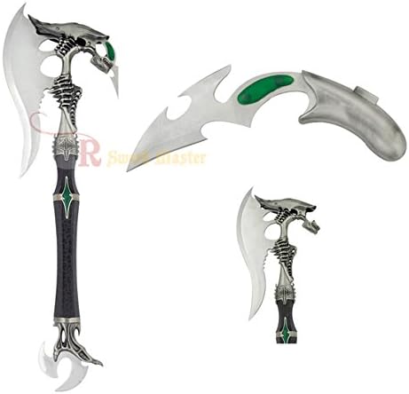 Swordmaster - Alient Warrior Fantasy Battle Ax со Dagger & Plaque NEW NEW