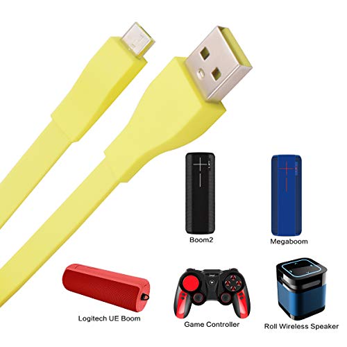 Алитутумао замена за полнење кабел за микро USB, компатибилен со Logitech Ultimate Ears UE Boom Megaboom Miniboom UE Boom 2 Roll