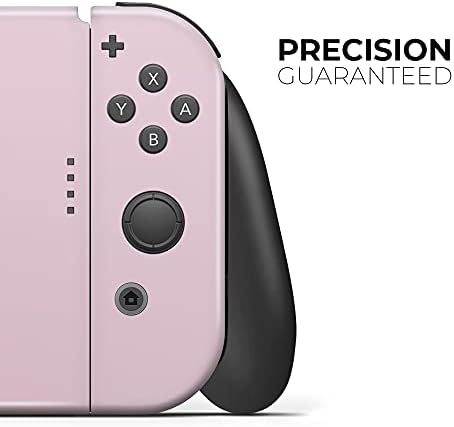 Дизајн Скинц - Компатибилен со конзолата Nintendo Switch + oyој -Кон - Заштитна декоративна кокошка, отпорен на отпорен на винил, отпорен на винил - розова пастелна боја
