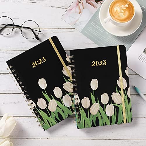 Planner 2023-2024 - Academic Planner 2023-2024 from July 2023 - June 2024, 2023-2024 Planner Weekly & Monthly with Tabs, 6.3 x 8.4, Hardcover + Back Pocket + Twin-Wire Binding, Daily Organizer - Black