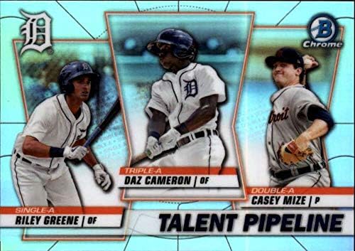 2020 Bowman Chrome Talent Pipeline Trios TP-Det Daz Cameron/Riley Greene/Casey Mize Detroit Tigers RC RC Rackie MLB Baseball Trading