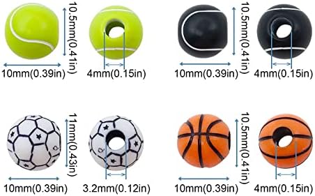 Накит бејзбол мекобол фудбалски круг DIY силиконски мониста фудбалска кошарка одбојка силиконски додаток G*347
