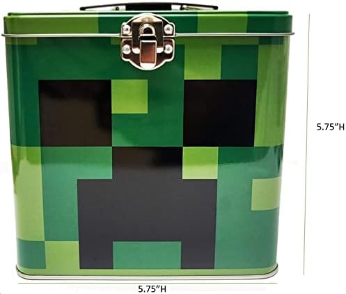 Компанијата За Лимени Кутии Minecraft Магацинот Продавница и Носат Калај. Калај Кутија со Рачка, Зелена