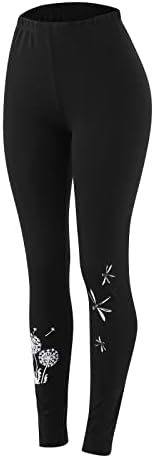 НЕСЕЛИ ХЕЛГИИ ЗА Womenенски графички/цврсти џемпери трендовски јога панталони тренингот за вежбање панталони за глуждот должина удобни