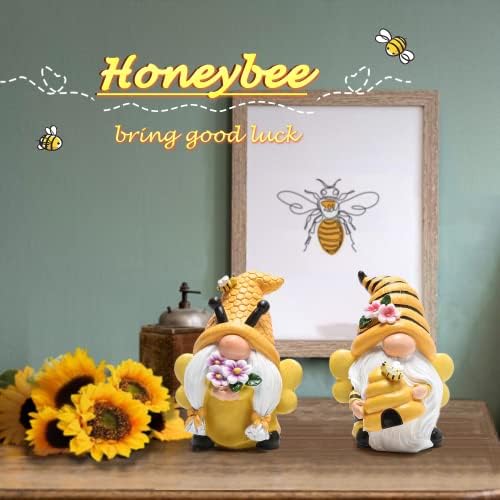 Ходао пролетна градина гноми украси мед пчела гном светски пчела украси подароци -swedish џуџести фигура маса лето мед бумки пчели gnomes украси за дома
