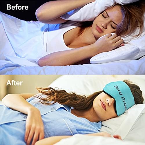 Маска за спиење со ушни приклучоци за мажи и жени - лесна и прилагодлива маска за очи за спиење со торби за складирање на органи за ушни приклучоци, најдобро за домаш