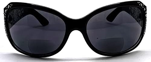 Бифокални очила за сонце читачи за читање на очила за жени со целосен ритам Транспарентен преголем дизајнер мода 1,5 2.0 2.5 3.0