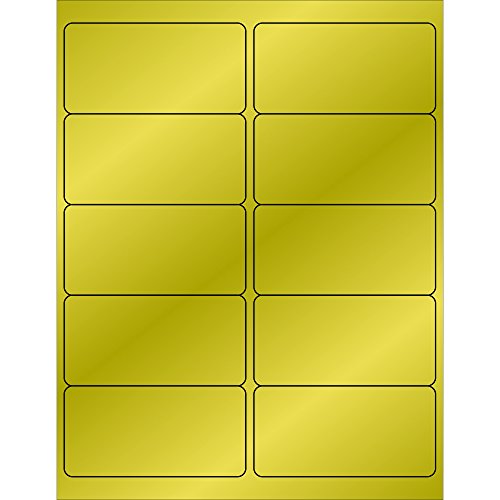 Логика на лента LL211GD фолија правоаголник ласерски етикети 4 x 2 злато
