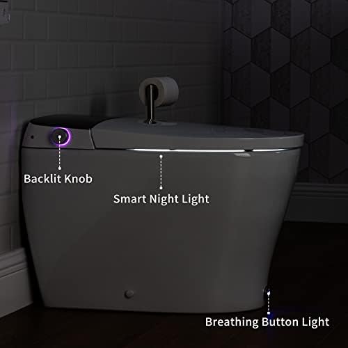 CASTA DIVA SMART START 1.28GPF мијалник тоалет со автоматско отворено/близок капакот на нозете автоматско загреано седиште, електричен тоалет