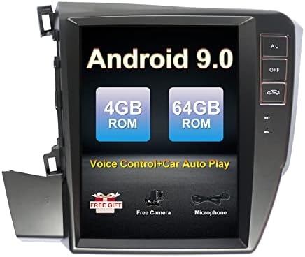 KSPIV 4G+64G Android Автомобил Стерео За Honda Civic 2012 Автомобил Радио 10.4 Инчен Тесла Стил Екран На Допир Со Apple Carplay &засилувач;