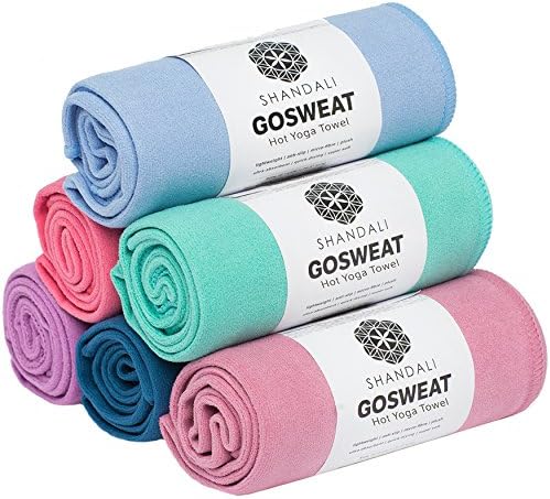 Shandali Gosweat Non-Slip Hot Yoga Yoga пешкир со супер-апсорвентен мек велур микрофибер во многу бои, за бикрам пилатес и јога душеци.