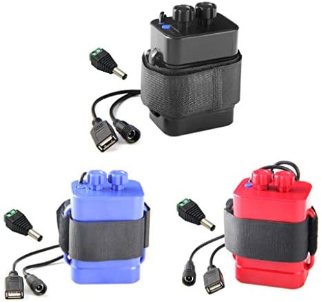 SARA-U водоотпорен DIY 6x 18650 кутија за кутии за батерии со 12V DC и USB напојување USB полнач за велосипедски лесен мобилен рутер