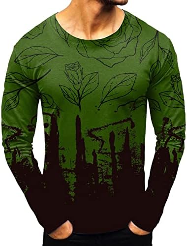 Xiloccer Mens Mase Casual Sports Abstract Digital Printing Tround Thirt Thilt Drong Top Tilt Mirts Хавајска кошула