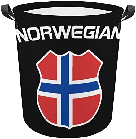 Норвешко Знаме Корпа За Перење Корпа За Перење Канти За Складирање Торба Склоплива Висока Со Рачки