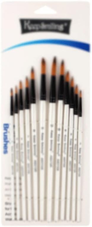 BHVXW најлонска четка 12 уметнички кукички пенкало поставено сликање акварел вода креда масло за четка за четка за четка за сликање (боја: г, големина
