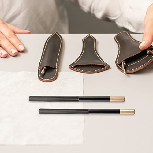 Метални четки за пенкало за метални капаци: 5 парчиња запечатени пенкало за маникир ги опфаќа лесните четки за докажување на ноктите за заштита